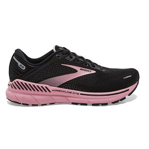 Brooks Adrenaline GTS 22 Road Running Shoes - Womens, Black/Coral | IE-SCI439280